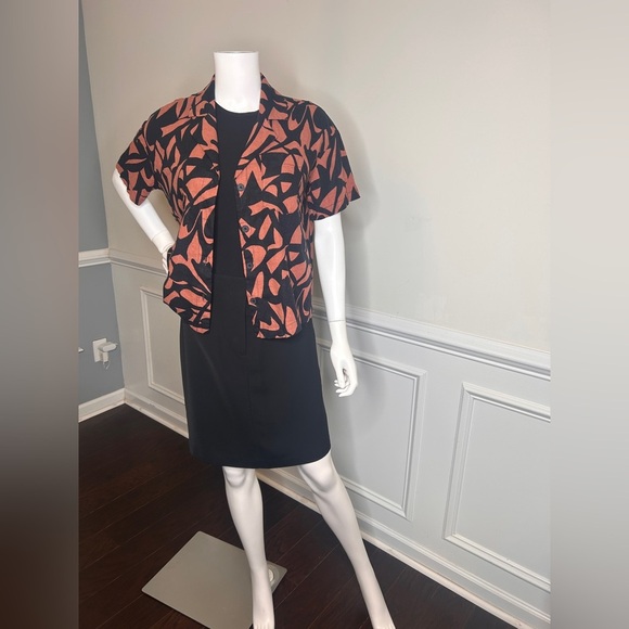 Women's Linen Short Sleeve Button Down Camp Shirt- A New Day Floral - Picture 13 of 14